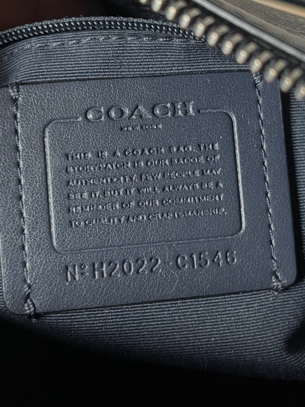 Coach Blue Satchel with White Snowflake Print - Picture 7 of 8